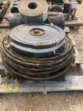 Pallet with new cable, belting