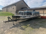 Pontoon Boat and Trailer
