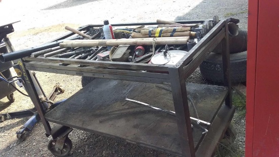 Cart with miscellaneous tools.