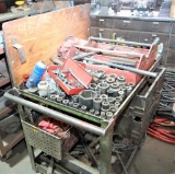 Steel Cart Loaded with Sockets, Air Impacts, Wrenches, Screwdrivers, etc.