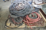 Pallet of Air Hoses, Wire, Extension cords, etc.