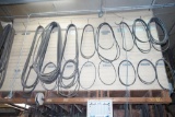 All Belts Hanging on Wall and from Ceiling
