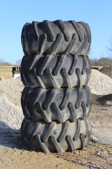 (4) Used Firestone 28L-26 Loader Tires