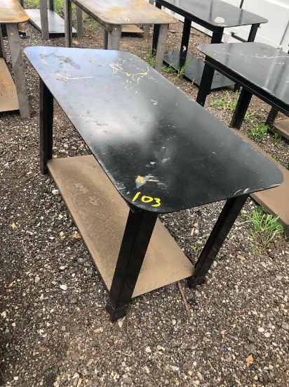 New 30" x 57" Work Table Black 5/16" Top
