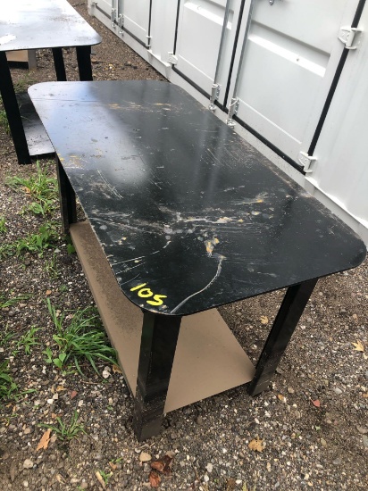 New 30" x 57" Work Table Black 5/16" Top