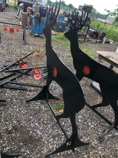 New 3/8" AR 500 Steel Deer Shooting Target With Heart Flapper