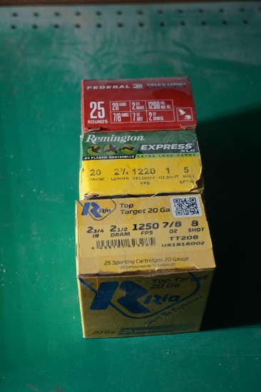 3 Boxes of 20 Gauge Ammo