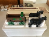 Remington Draft Horses with Wagon 1/28 Scale