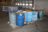 (3) Pallets of 8 Barrels and contents some have paint and others hydraulic