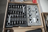 Metric and Sae Mini Ratcheting Wrench Set and Metric Crowfoot Wrench Set