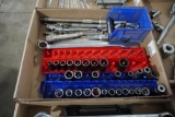 Assorted Sockets, Wrenches, Extensions Etc.