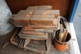 Pallet of wooden stakes and Metal Stakes