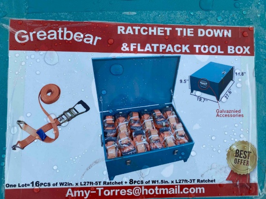 New 24 Piece Ratcheting Tie Downs*