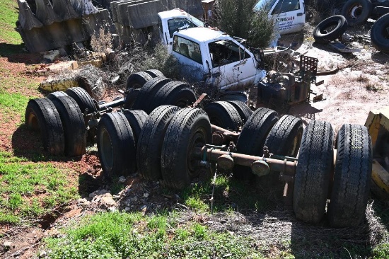 Trailer Axles with Tires and Rims