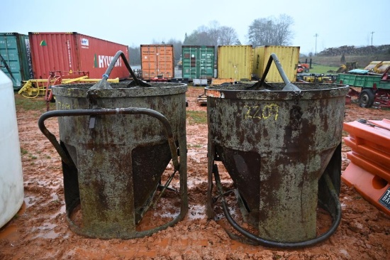 2 Crane Concrete Hoppers*