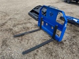 New 45'' Mini Universal Attach Skid Steer Fork Frame with 42'' Forks