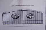 New 20' Bi-Parting Wrought Iron Driveway Gate*