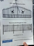 New 16' Bi-Parting Wrought Iron Driveway Gate