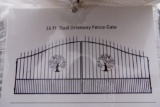 New 16' Bi-Parting Wrought Iron Driveway Gate