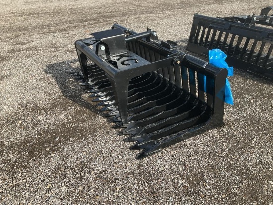 76" Skid Steer Skeleton Grapple Single Cylinder