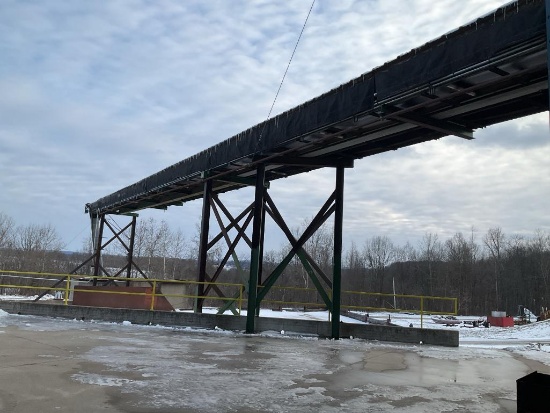 Daul Belt Chips and Fines Conveyor Support to Ground Plate on End Posts