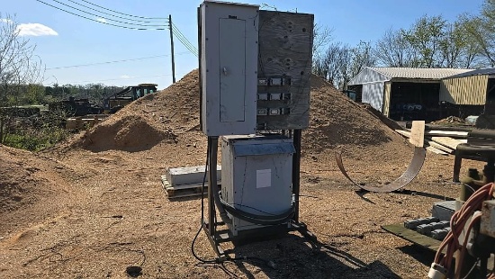 Stand with Transformer, Breakers, and Outlets*