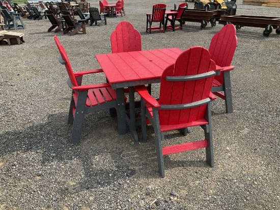 44" Dining Table & 4 Chairs