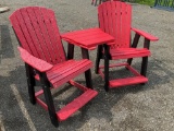 2 Poly Modern High Adirondack Chairs