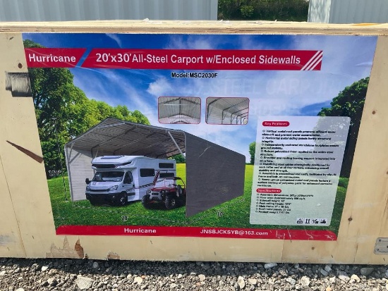 20' x 30' All Steel Car Port