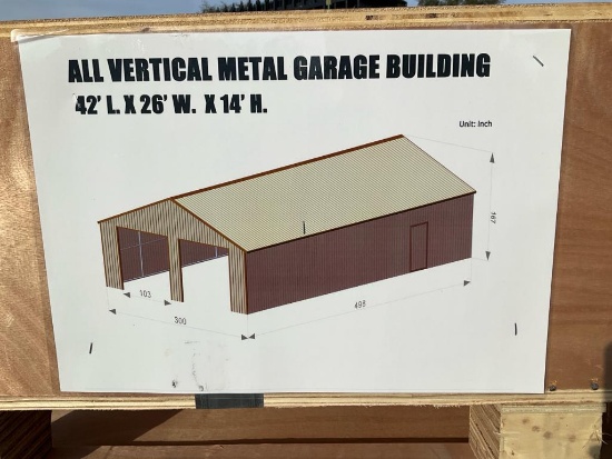 New 26' x 42' Double Garage Metal Barn Shed