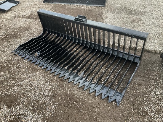 72" Skid Steer Fine Skeleton Bucket Low Side*