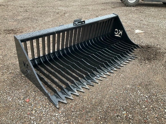 72" Skid Steer Fine Skeleton Bucket High Side*