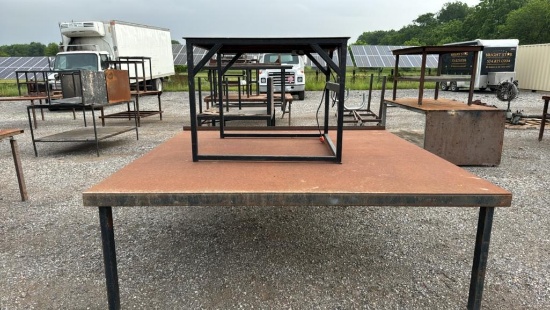 2 Steel Top Tables*