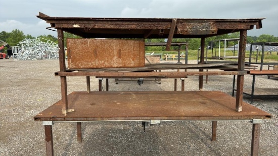 2 Steel Top Tables*