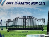 Unused 20' Iron Gate with Star Logo