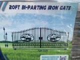 Unused 20' Iron Gate with Ox Logo