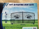 Unused 14' Iron Gate with Ox Logo