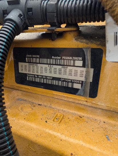 2012 John Deere 6068HF285 Power Unit