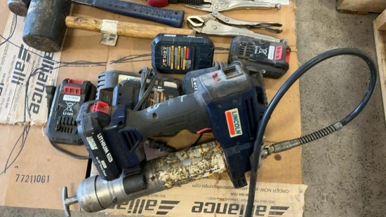 Lincoln Battery Grease Gun, Batteries, and Parts