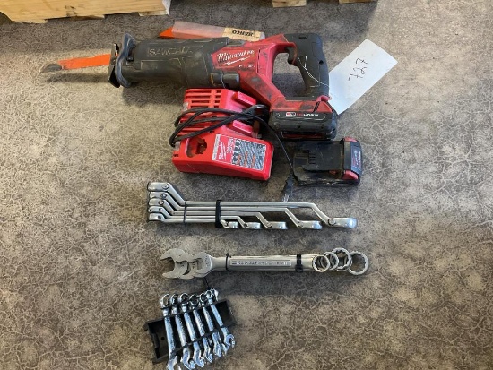 Milwaukee Cordless Sawzall and Wrenches