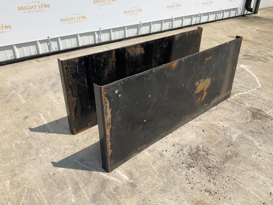 Lot of 2 Weldable Skid Steer Plates
