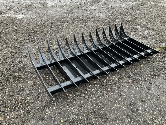 70" Skid Steer Root Rake