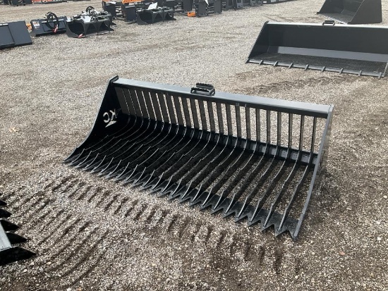 76" Skid Steer Skeleton Bucket High Side