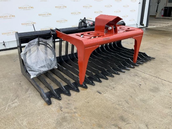 76" Skid Steer Skeleton Bucket Grapple