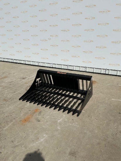 Tomahawk 48" Skid Steer Skeleton Rock Bucket Attachment