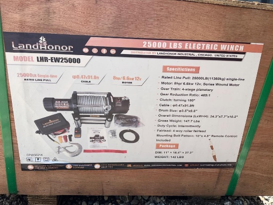 Unused Landhonor Electric Winch - Middlebury, IN