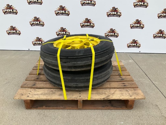 Set of 4 John Deere 12-Spoke Wheels with Uniroyal Tires