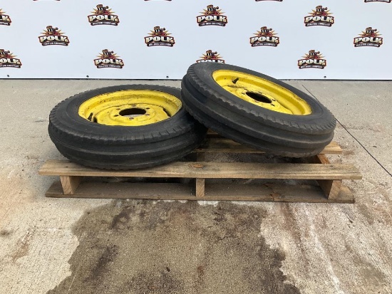 (2) 5.50-16 Tractor Tires on Rims