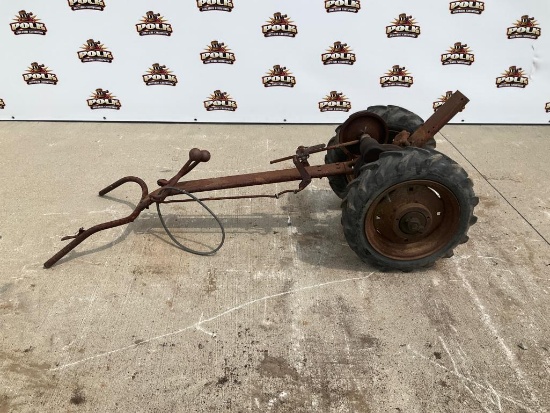 Vintage Walk-Behind Two-Wheel Tractor Chassis