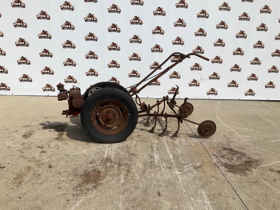 Vintage Walk-Behind Tractor with Cultivator & Briggs & Stratton Engine